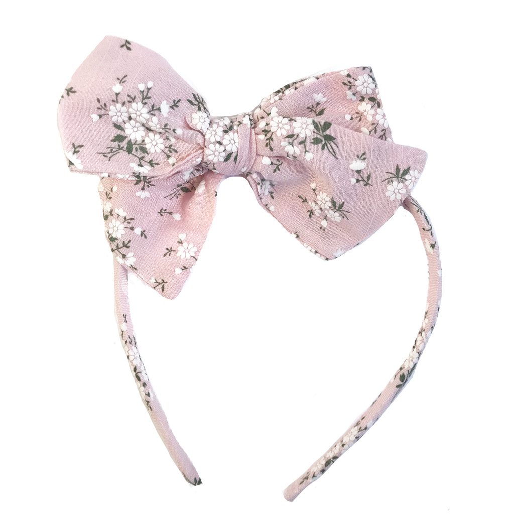 Collette Headband- February Pink Floral