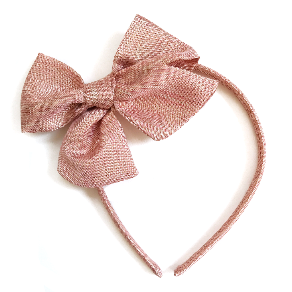 Collette Headband- Light Pink Shimmer
