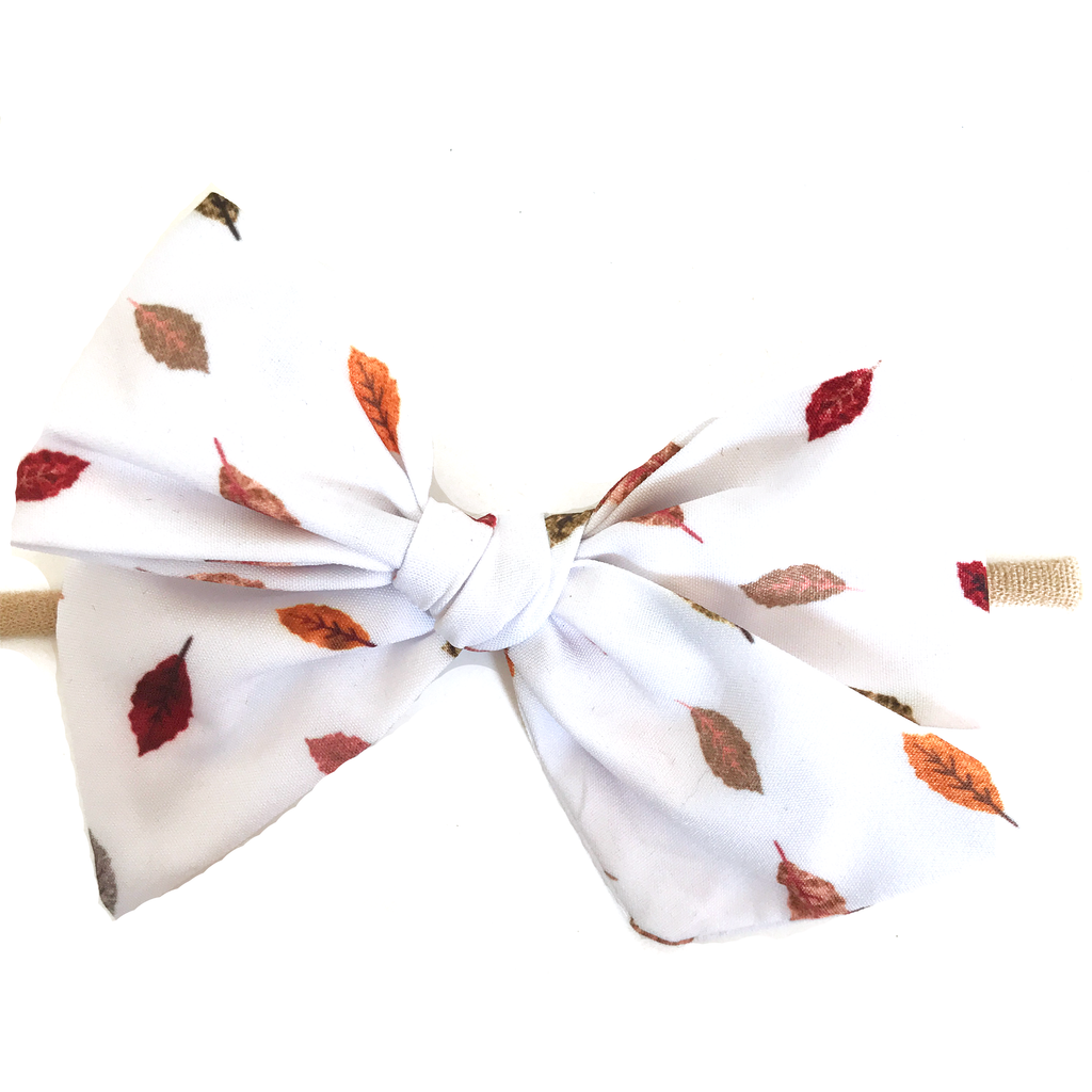Hand Tied Bow - Fall Leaves