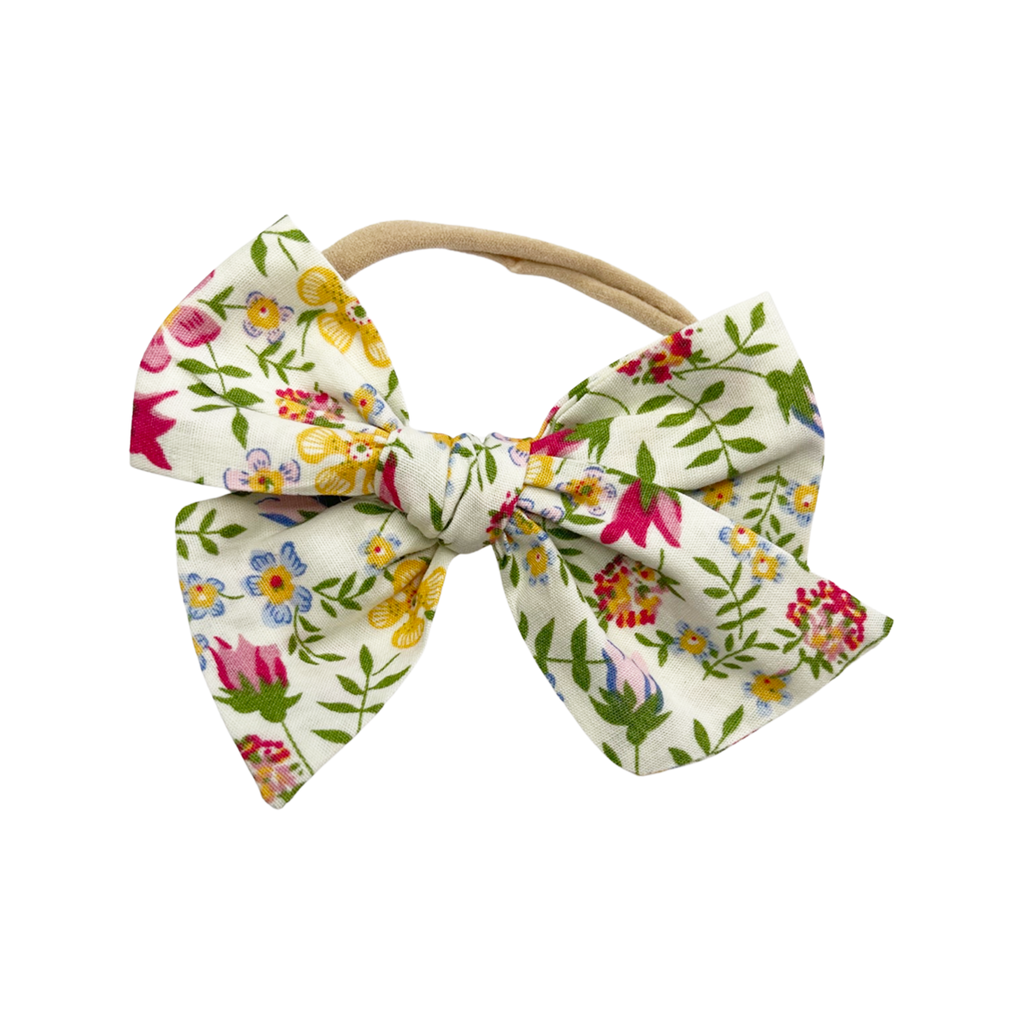 Hand Tied Bow - Spring Floral 22