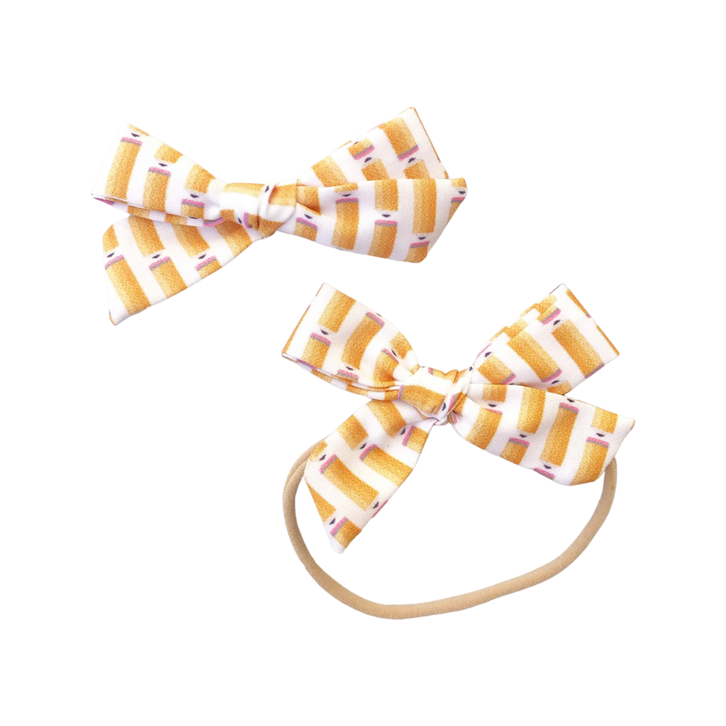 Petite Hand-Tied Bow // Back 2 School // Pencil