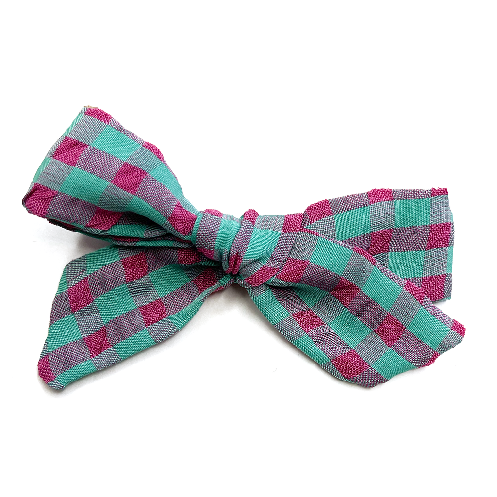 Petite Hand-Tied Bow - Holiday Check