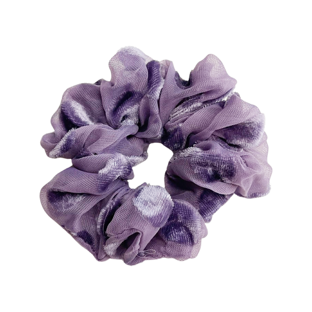 Scrunchie- Dusty Purple Large Velvet Dot