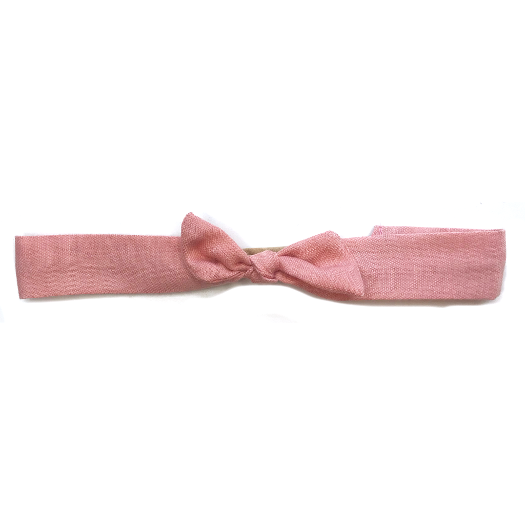 Vintage Headband- Soft Pink Soft Flannel