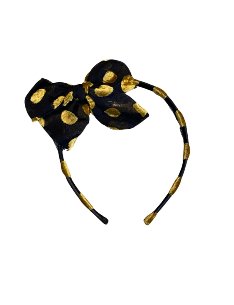 Collette - Black with Gold Dots