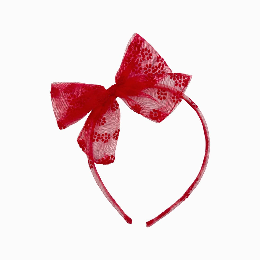 Collette Headband - Red Flower Burst