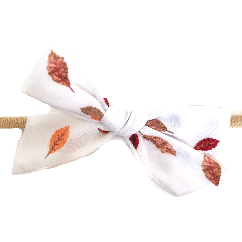Petite Hand-Tied Bow - Fall Leaves