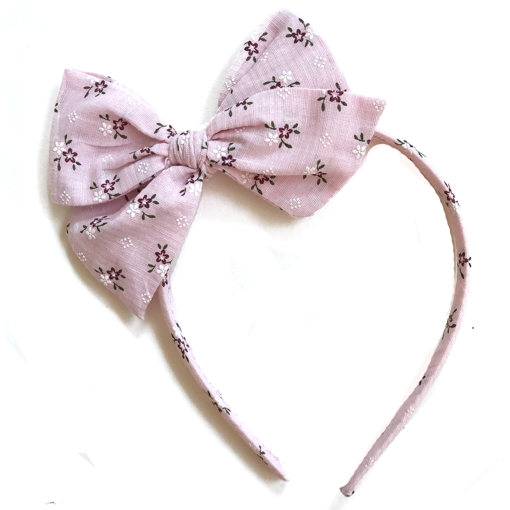 Collette Headband- Baby Pink Floral