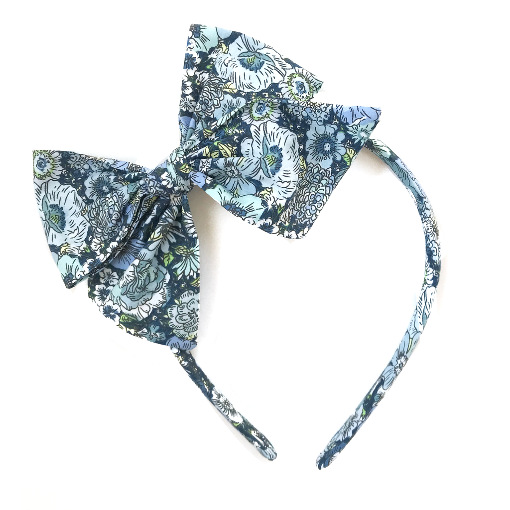 Collette Headband- Fall Blue Floral