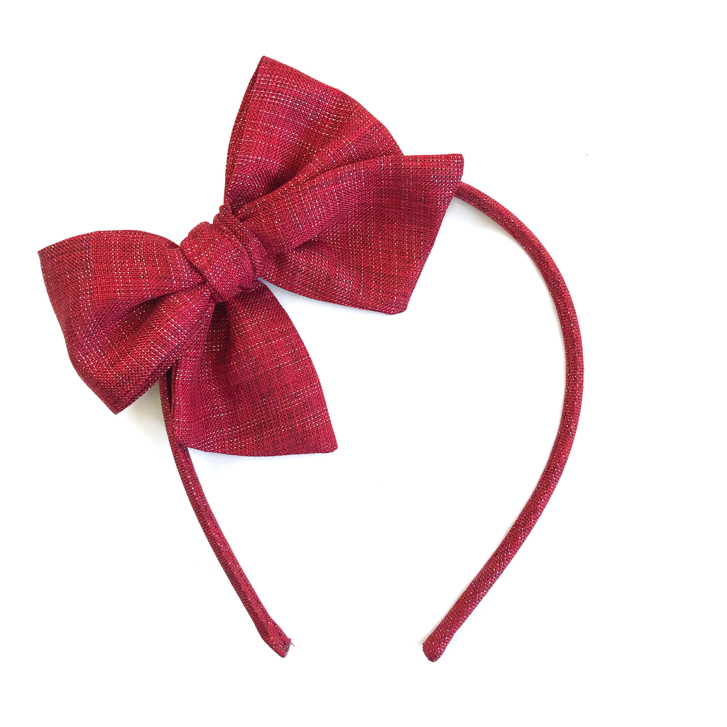 Collette Headband- Red Shimmer