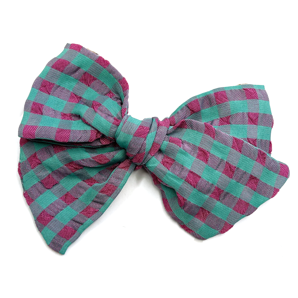 Hand Tied Bow - Holiday Check