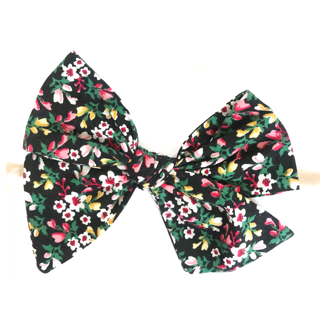 Hand Tied Bow - Holiday Floral