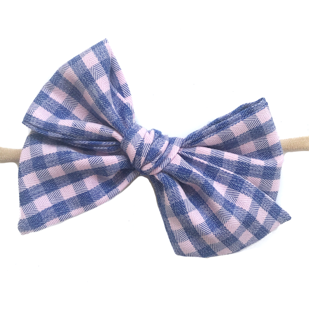 Hand-Tied Bow - Pink Spring Check