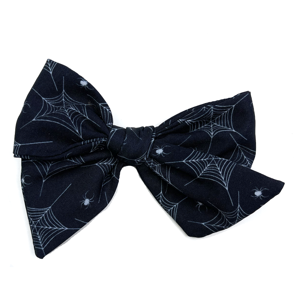 Hand Tied Bow - Spider Webs