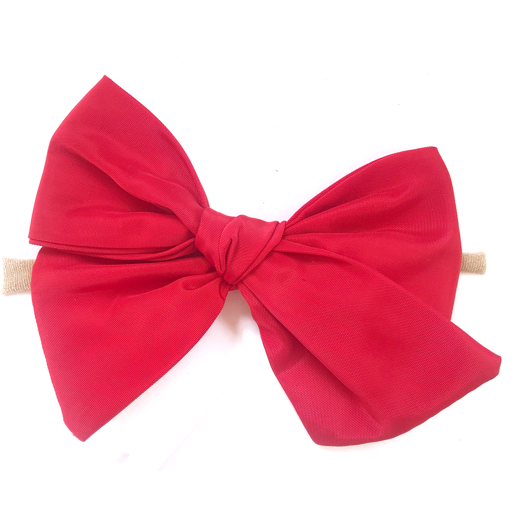 Hand-Tied Bow - Water Red