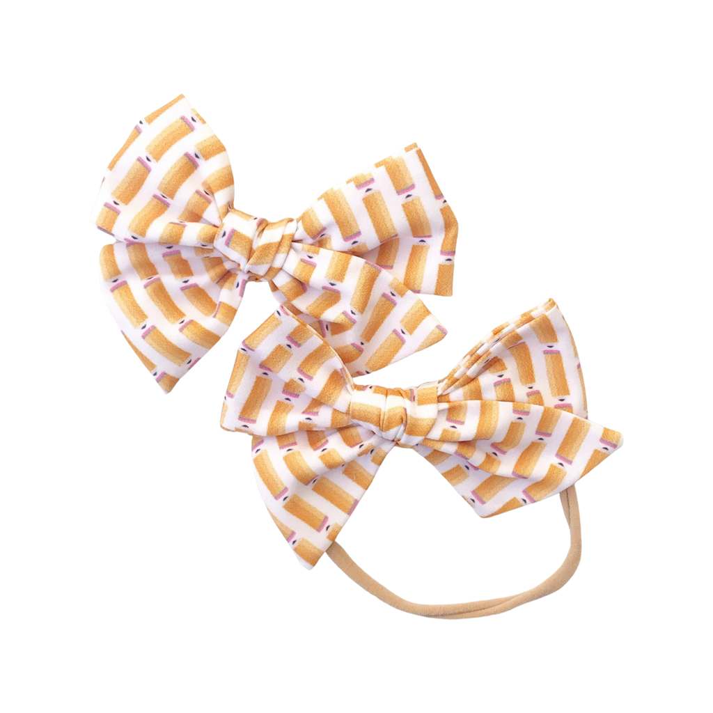 Oversized Hand-Tied Bow // Back 2 School // Pencil
