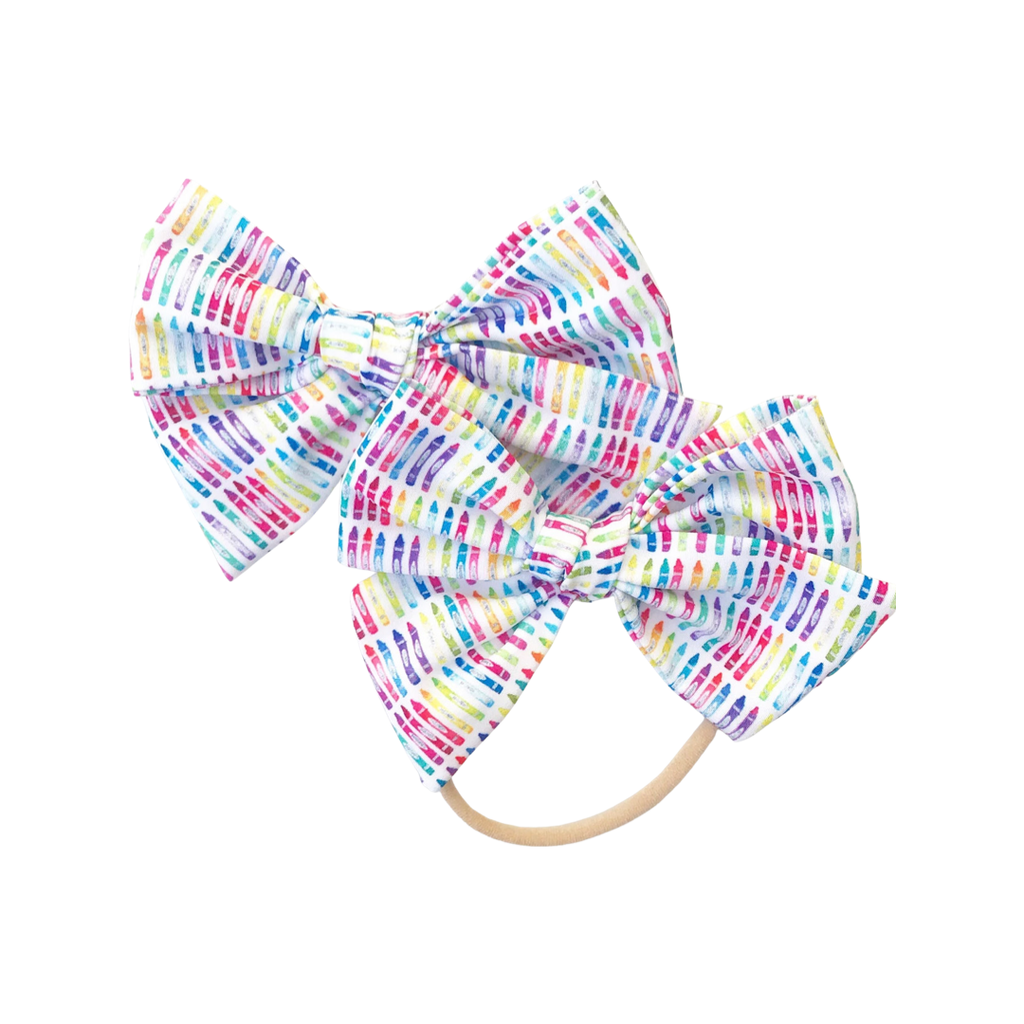 Oversized Hand-Tied Bow // Back 2 School // Crayons