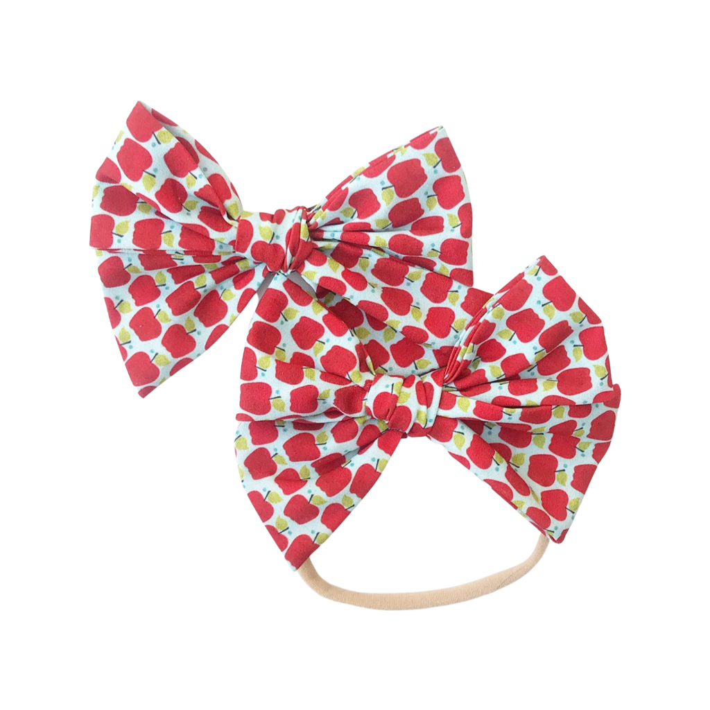 Oversized Hand-Tied Bow // Back 2 School // Apples
