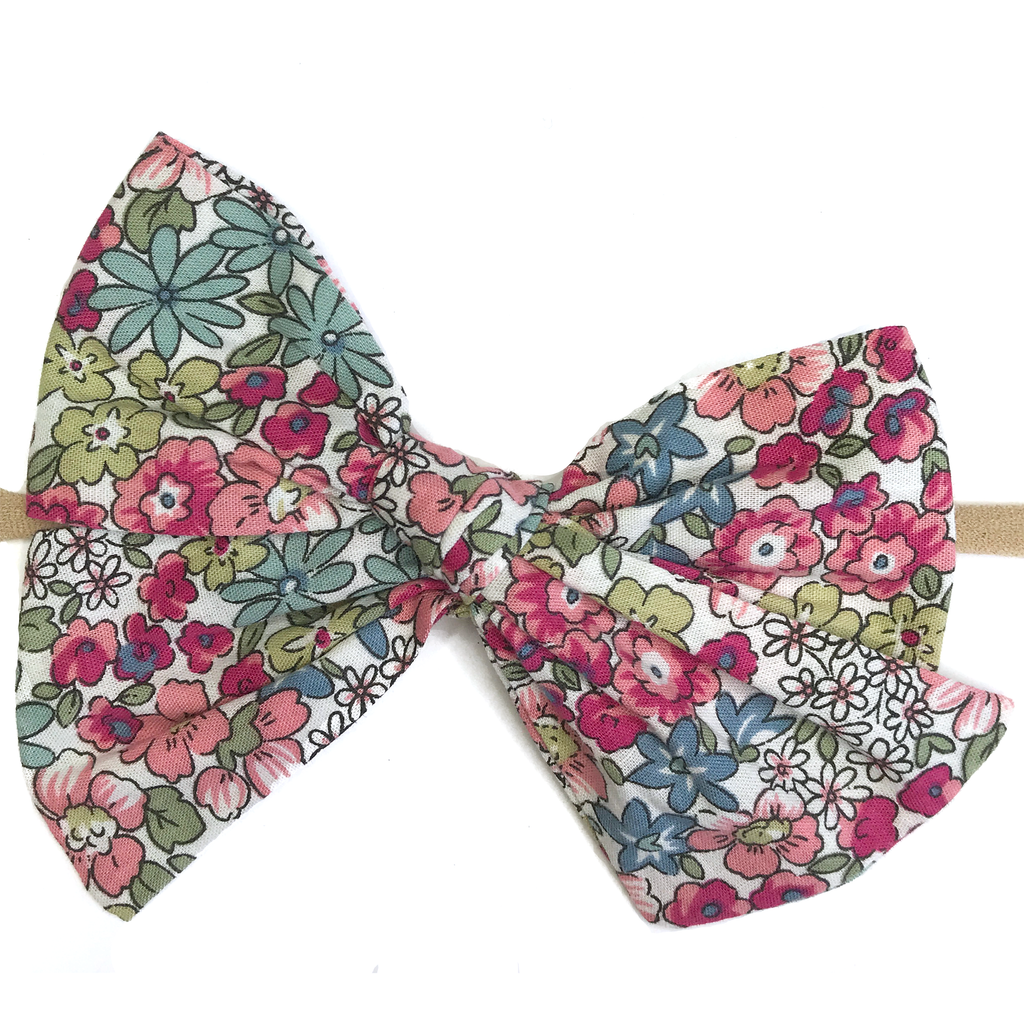 Oversized Hand Tied Bow- Spring Floral 21