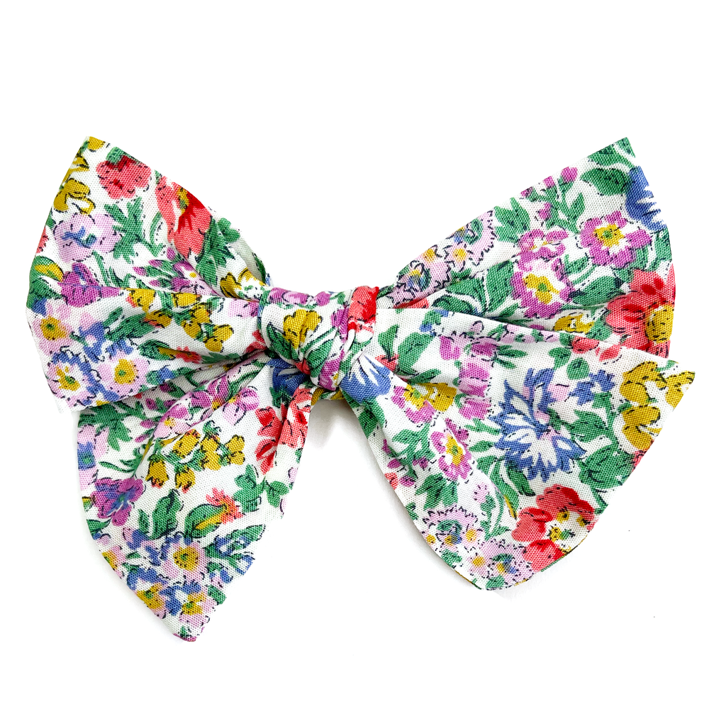 Oversized Hand Tied Bow- Summer Bold Floral