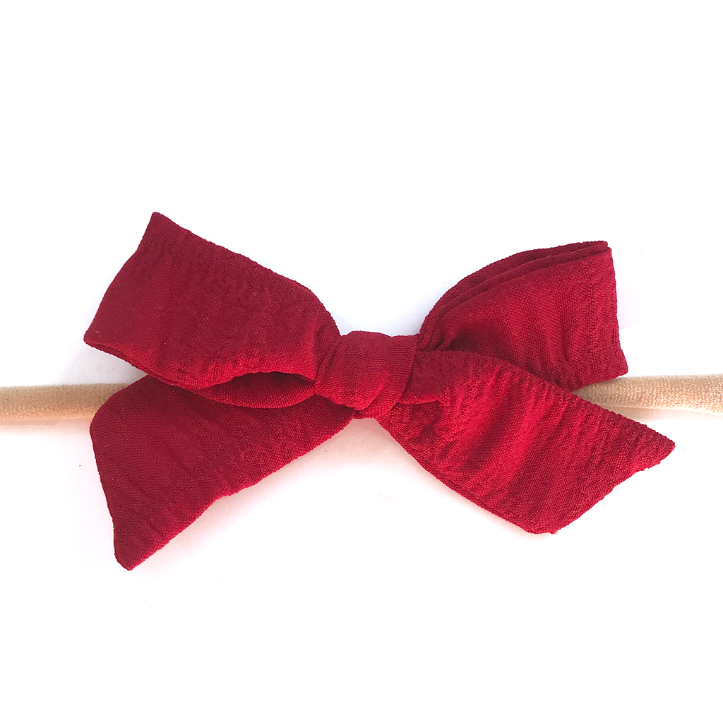 Petite Hand-Tied Bow - Red Kringle
