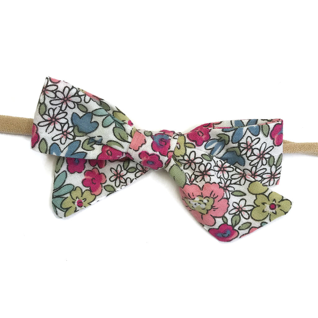 Petite Hand-Tied Bow - Spring Floral 21
