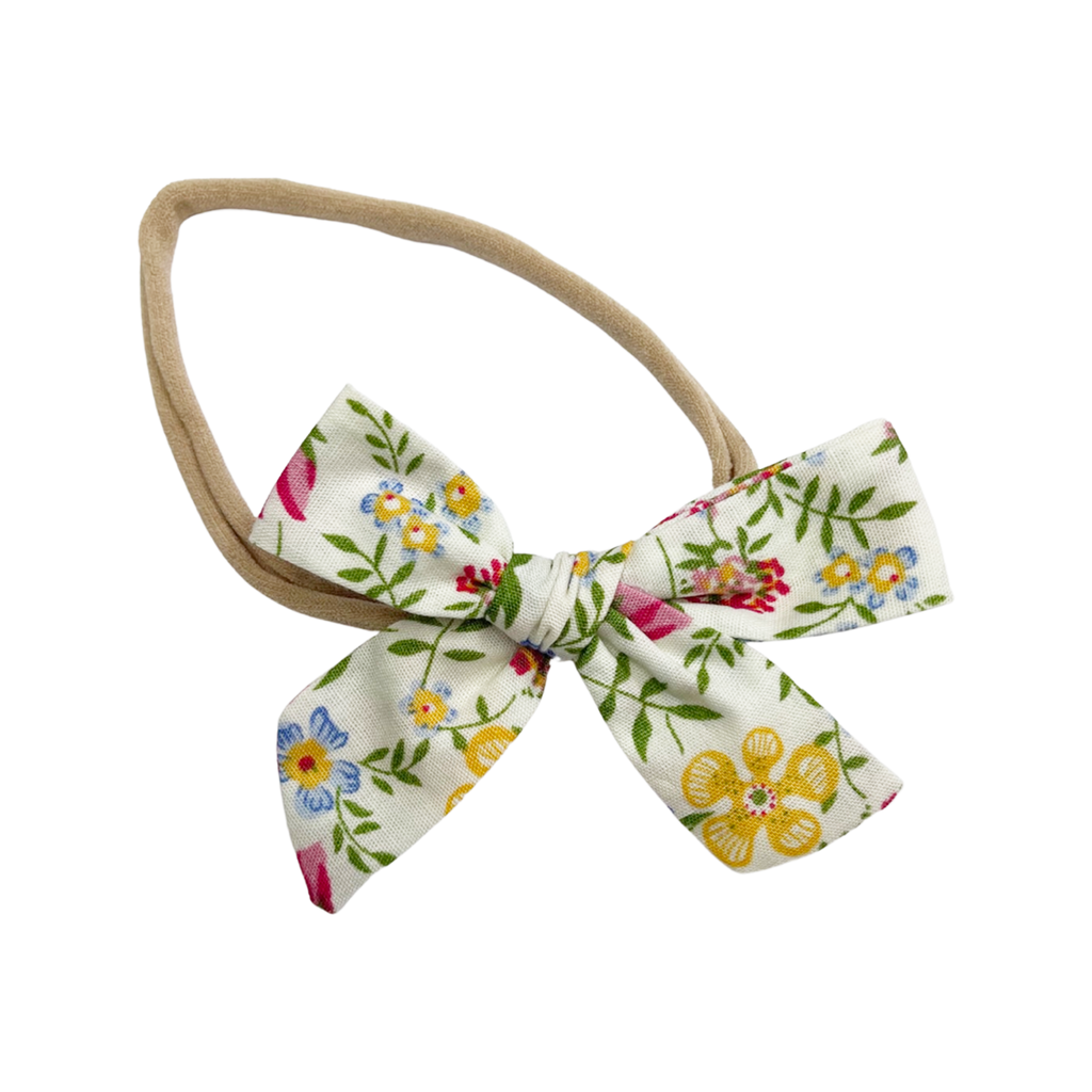 Petite Hand-Tied Bow - Spring Floral 22