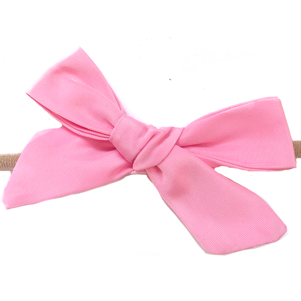 Petite Hand-Tied Bow - Water Pink
