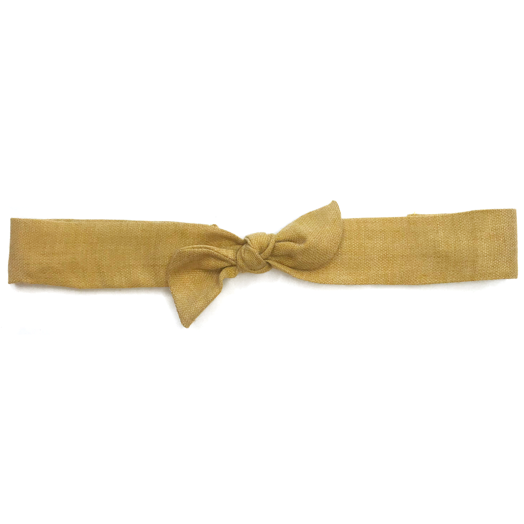 Vintage Headband- Mustard Soft Flannel