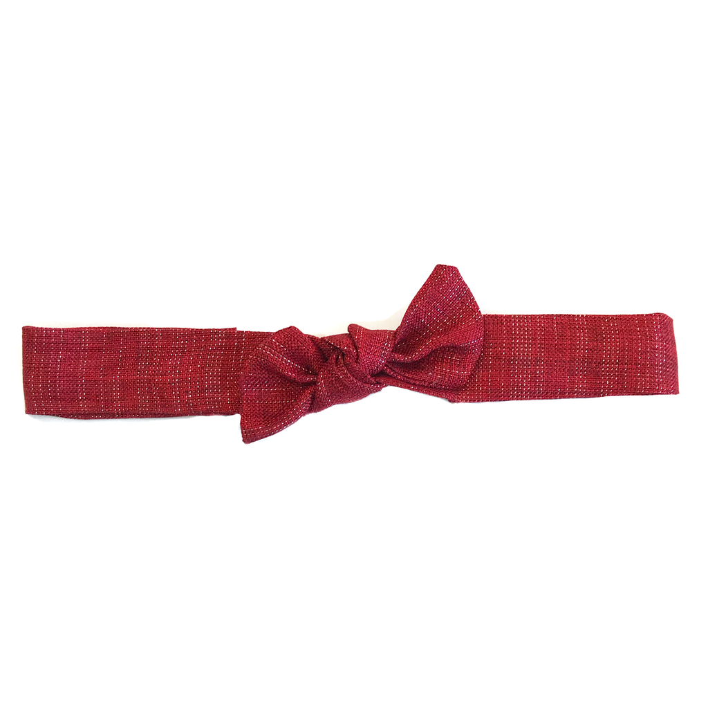 Vintage Headband- Red Shimmer
