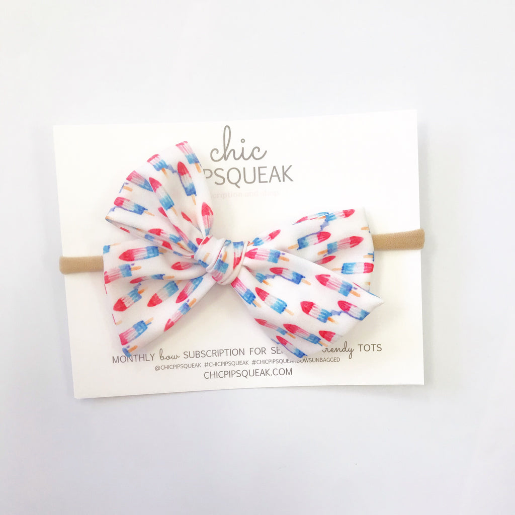 Hand-Tied Bow- 4th of July Bomb Pops