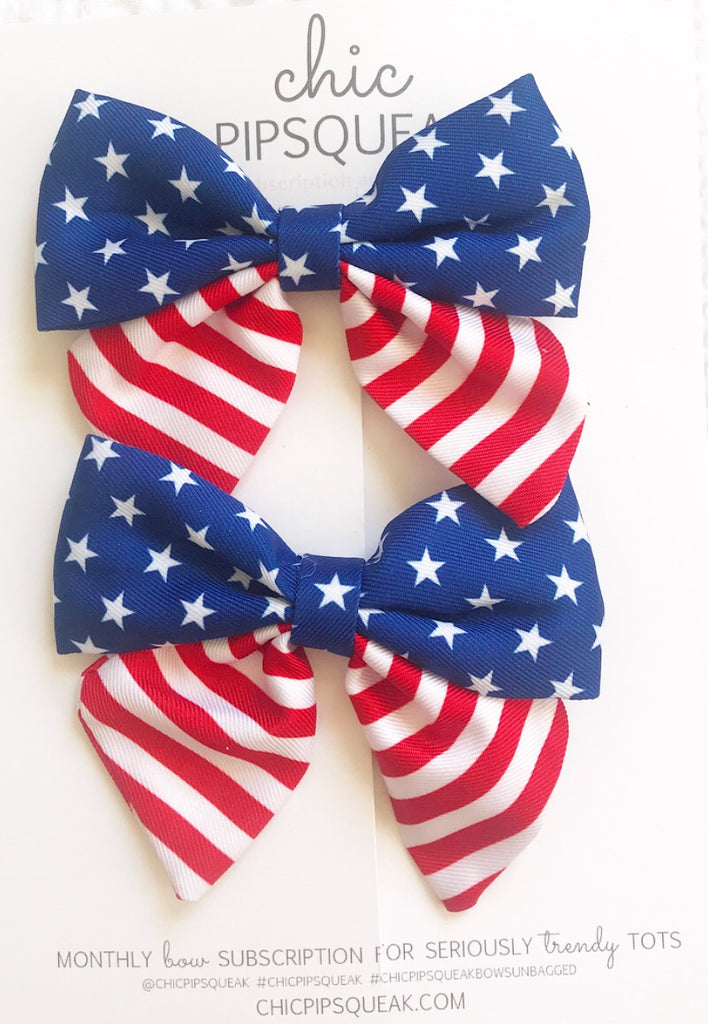 American Sailor Bow Pig Tail Set