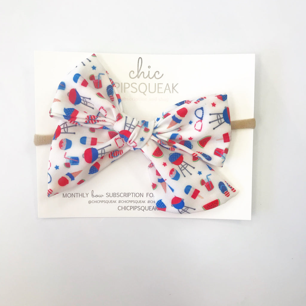 Oversized Hand-Tied Bow- 4th of July BBQ!