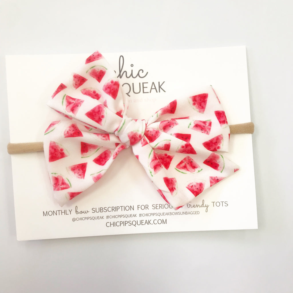 Hand-Tied Bow- Summer Watermelon