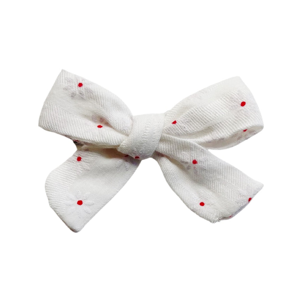 Petite Hand-Tied Bow - American Girl Flower White