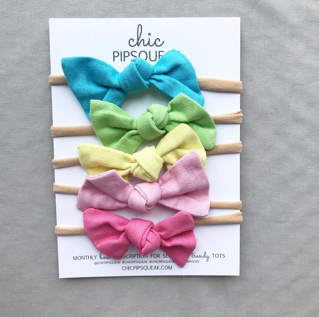 Knot Bows Spring Colors