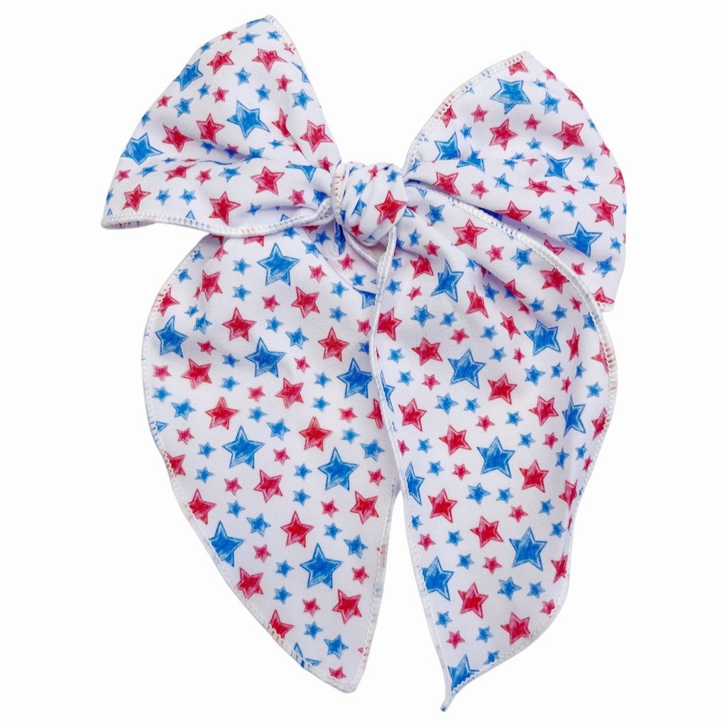 Cameryn - Red and Blue Stars on White