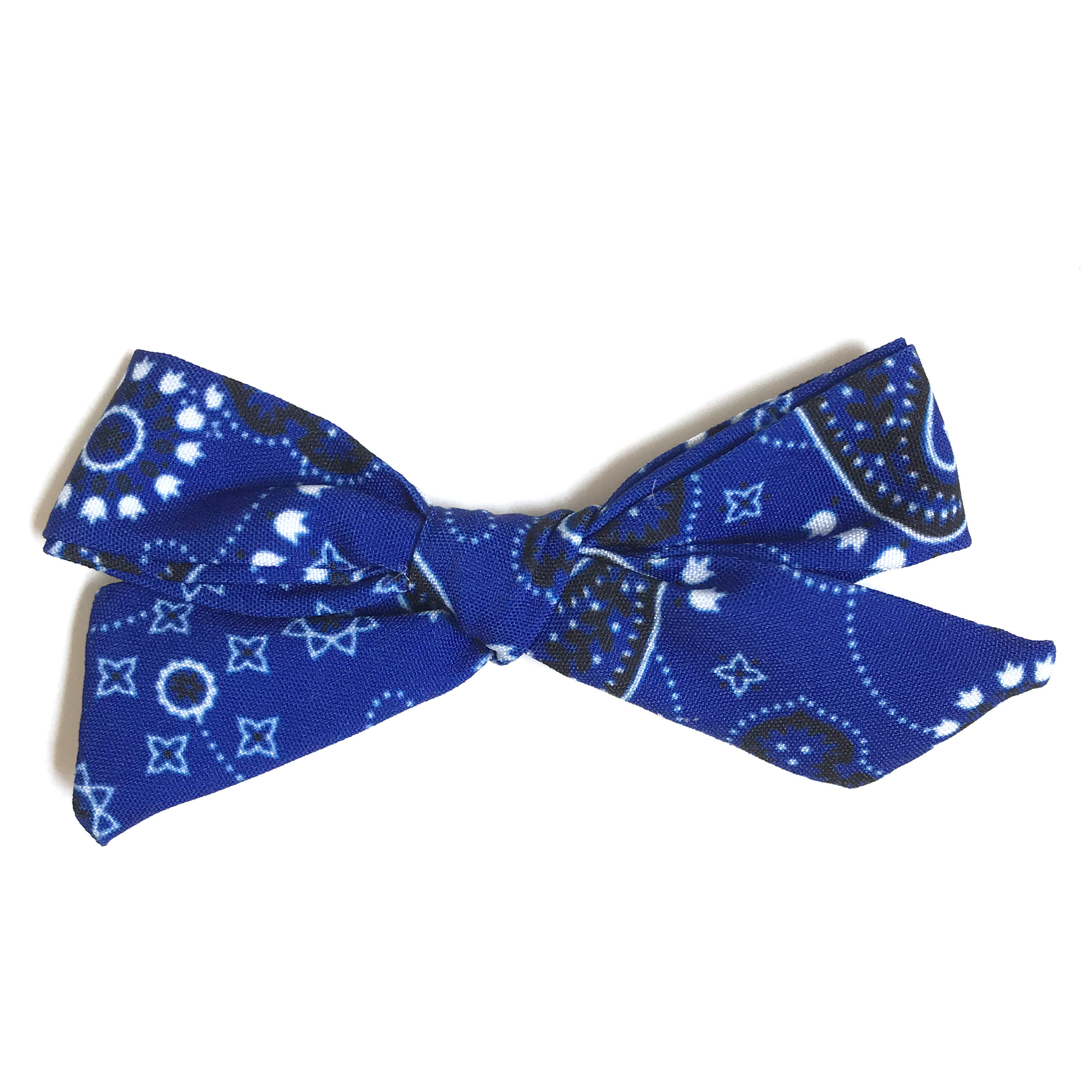 Petite Hand Tied Bow Blue Bandana